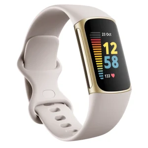 Фитнес Гривна Fitbit Charge 5, Bluetooth, Lunar White/Soft Gold Stainless Steel