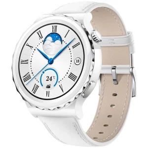 Смарт Часовник Smartwatch Huawei Watch GT 3 Pro, 46mm, Bluetooth, Ceramic case, White Leather