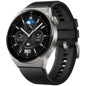 Смарт Часовник Smartwatch Huawei Watch GT 3 Pro, 46mm, Bluetooth, Titamium case, Black Fluoroelastomer