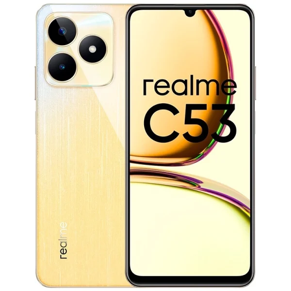 Смартфон Realme C53, Dual SIM, 128GB, 6GB RAM, 4G, Champion Gold