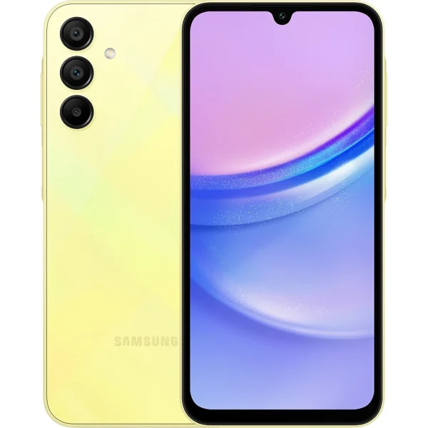 Смартфон Samsung Galaxy A15, Dual SIM, 128GB, 6GB RAM, 4G, Yellow