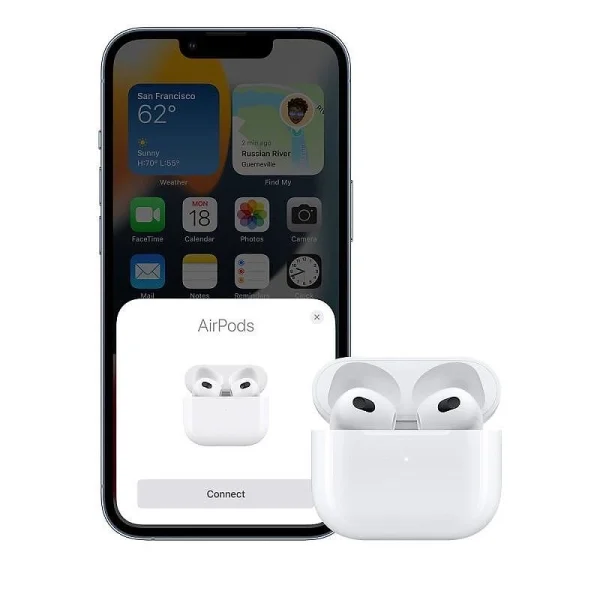 Слушалки Bluetooth Apple AirPods 2, with wireless charging case, White - Image 6