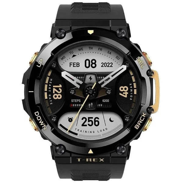 Смарт Часовник Smartwatch Amazfit T-Rex 2, Bluetooth, Astro Black & Gold