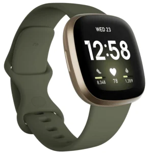 Смарт Часовник Smartwatch Fitbit Versa 3, GPS, Olive/Soft Gold Aluminum