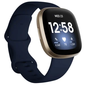Смарт Часовник Smartwatch Fitbit Versa 3, GPS, Midnight/Soft Gold Aluminium
