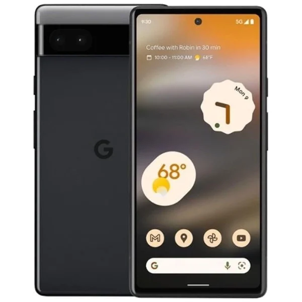 Смартфон Google Pixel 6A, 128GB, 6GB RAM, 5G, Carbon Black