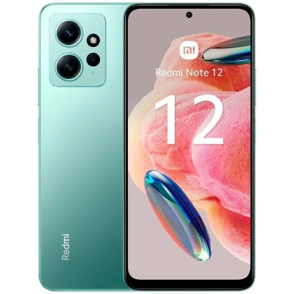 Смартфон Xiaomi Redmi Note 12, Dual SIM, 128GB, 4GB RAM, 4G, Mint Green